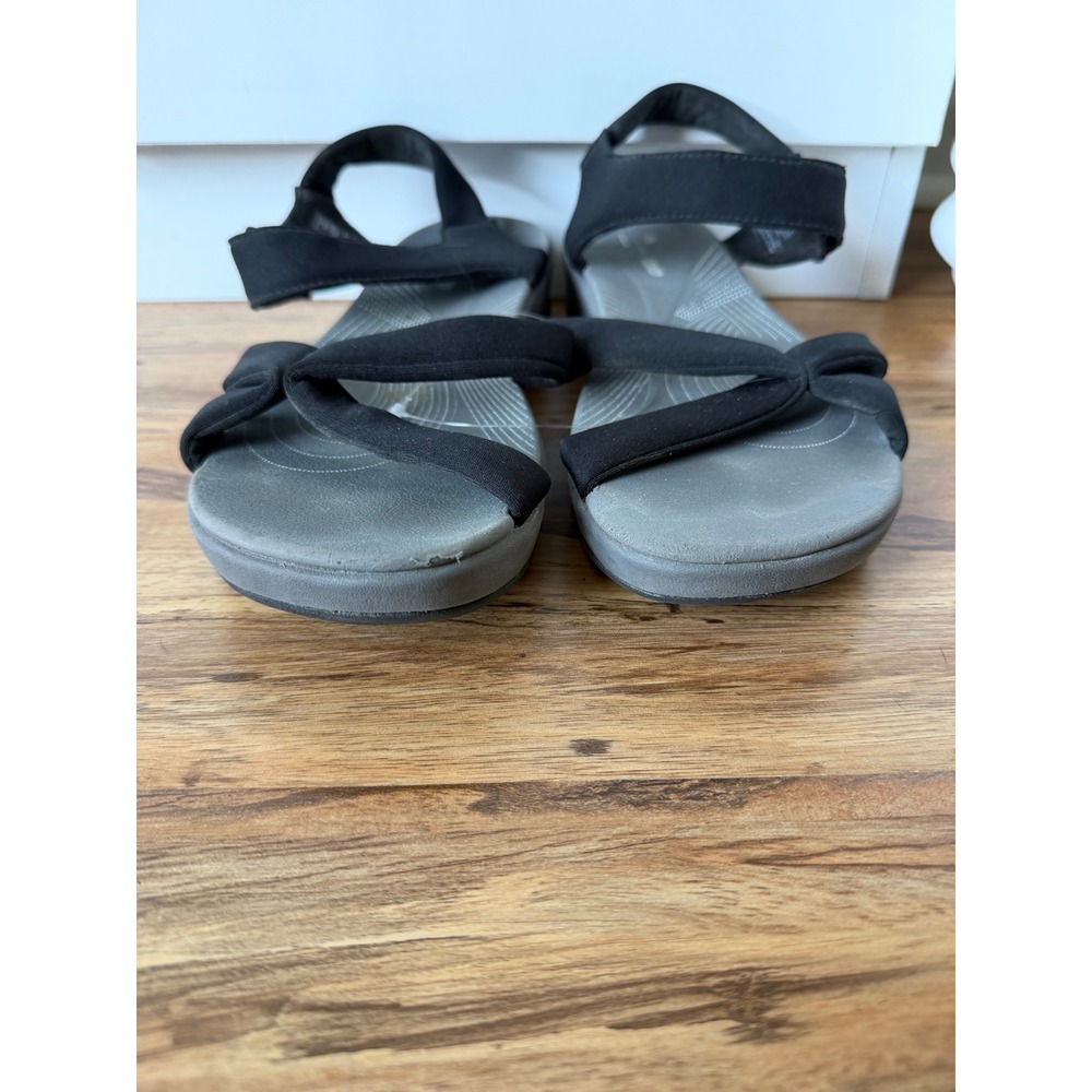 Clarks Cloudsteppers Arla Glitz Black Strappy Sandals Womens 9 M